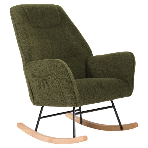 LivingFusion Isabella Sherpa Rocking Chair | Temple & Webster